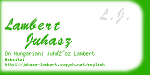 lambert juhasz business card